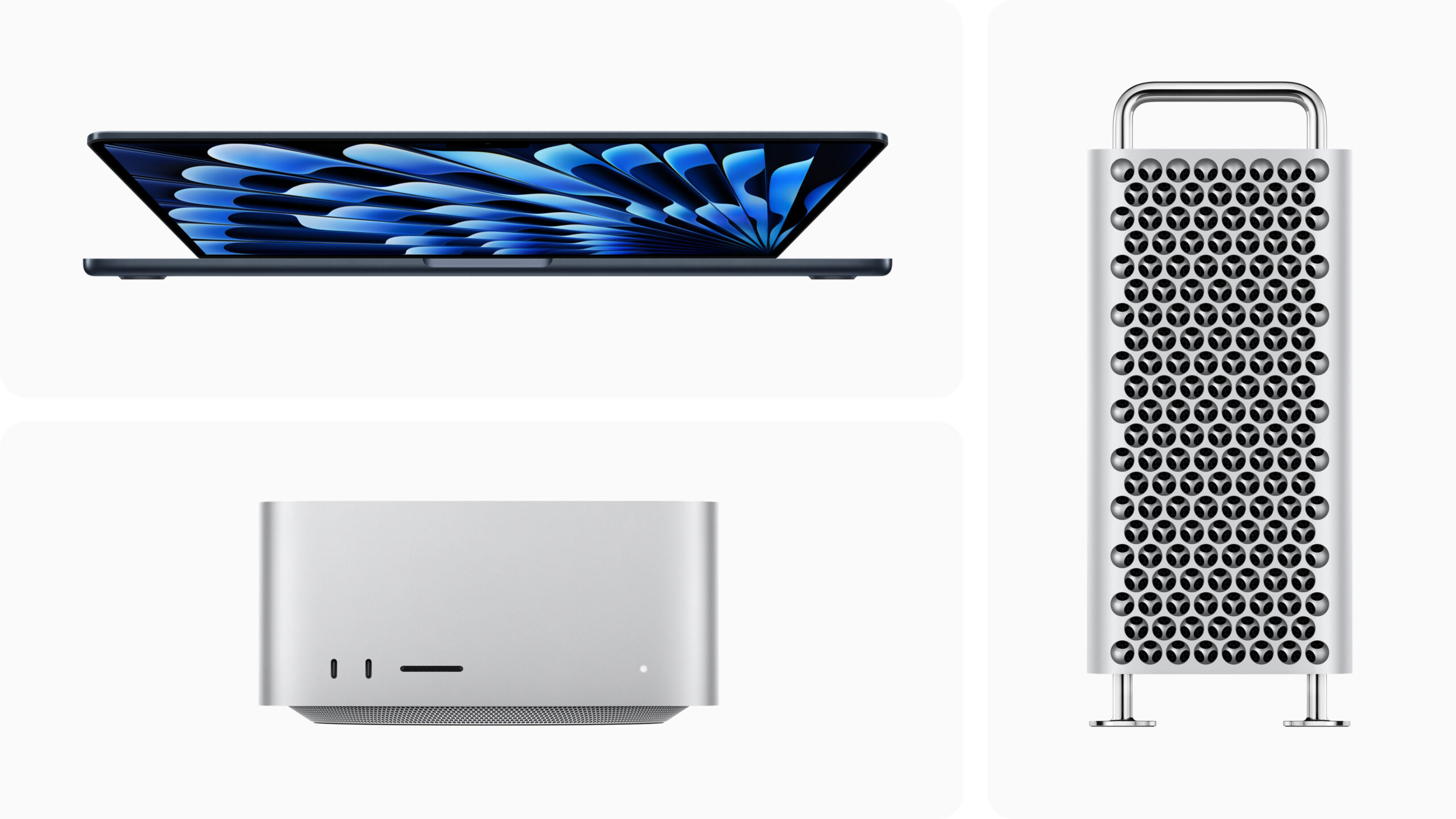 Now accessible for purchase are the new 15-inch MacBook Air, Mac Studio, and Mac Pro, all powered by Apple silicon.