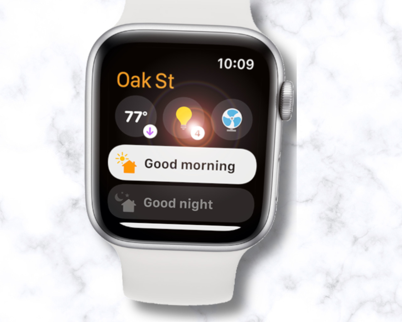 The redesigned Home app in watchOS 8 provides even better access to accessories and scenes.